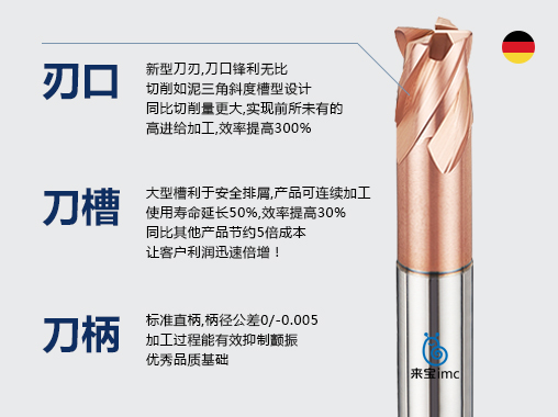 4刃高溫合金圓鼻銑刀
