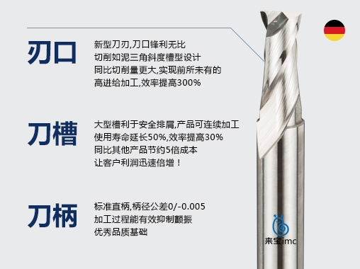 2刃鎂合金平底銑刀