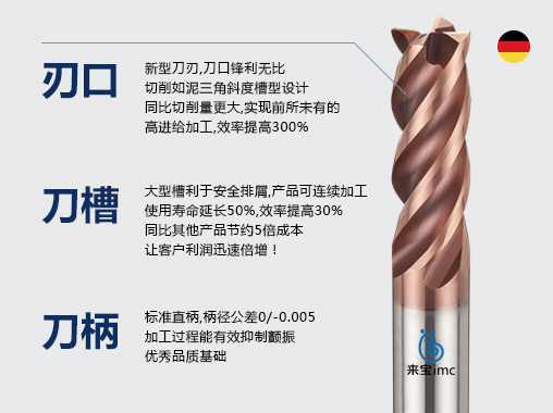 4刃汽車專用平底銑刀