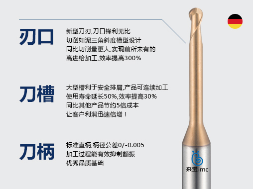 2刃深溝球頭銑刀