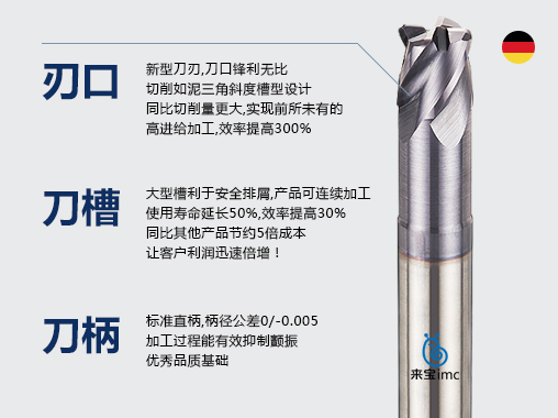 4刃不銹鋼圓鼻銑刀